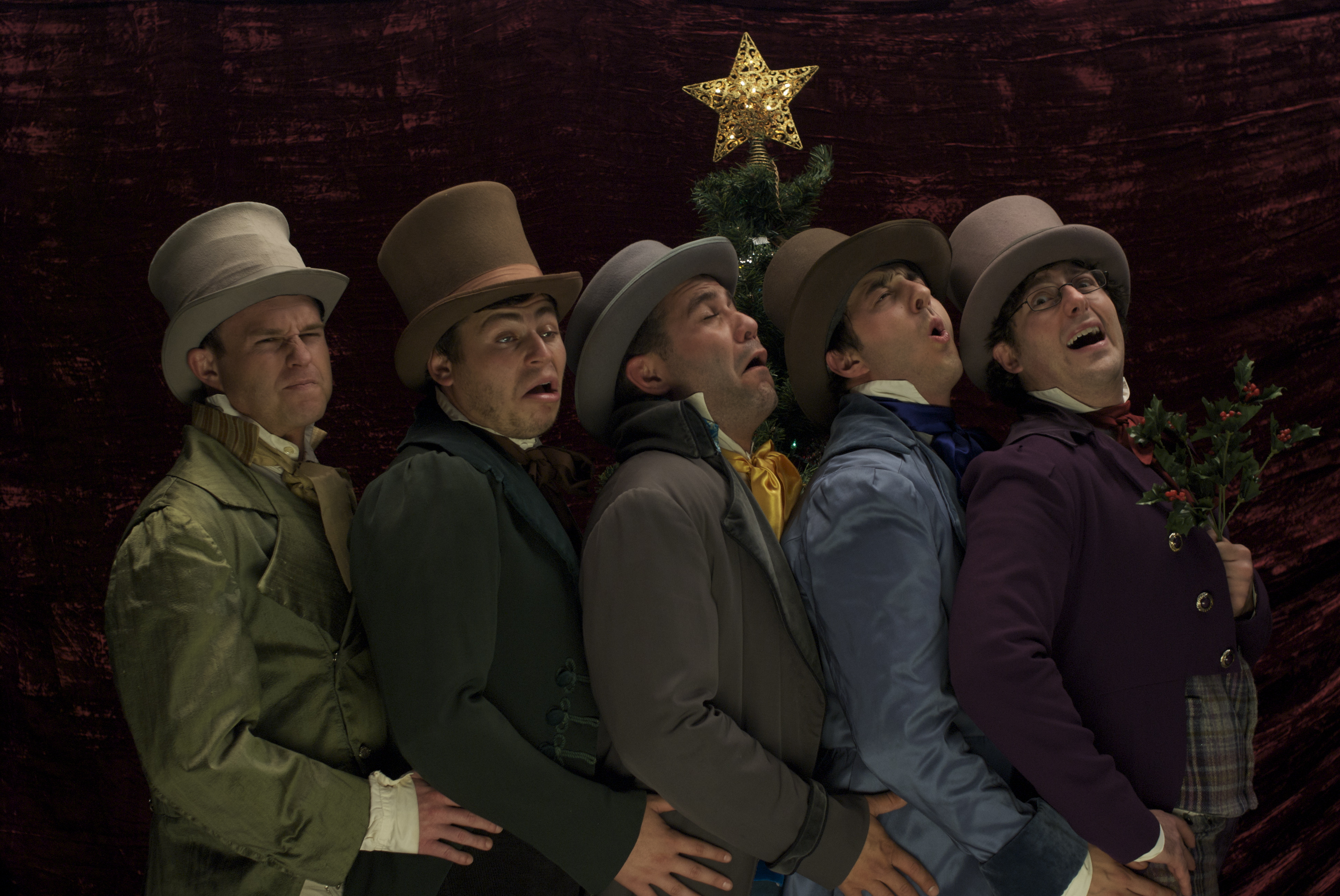 Andy Goldenberg as a Caroler in THE CAROLERS with Jimmy Guidish, Cameron Fife, Tommy O' Rourke, and Mark Gagliardi