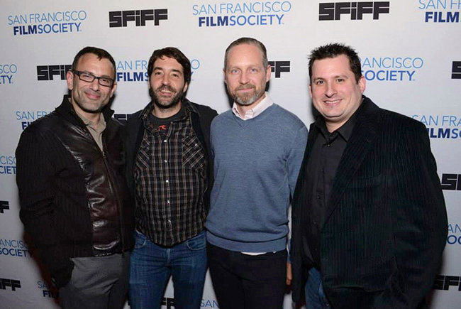 Marc Smolowitz, Nickolas Rossi, Jeremiah Gurzi and Kevin Moyer attend the world premiere of Heaven Adores You at the San Francisco International Film Festival.
