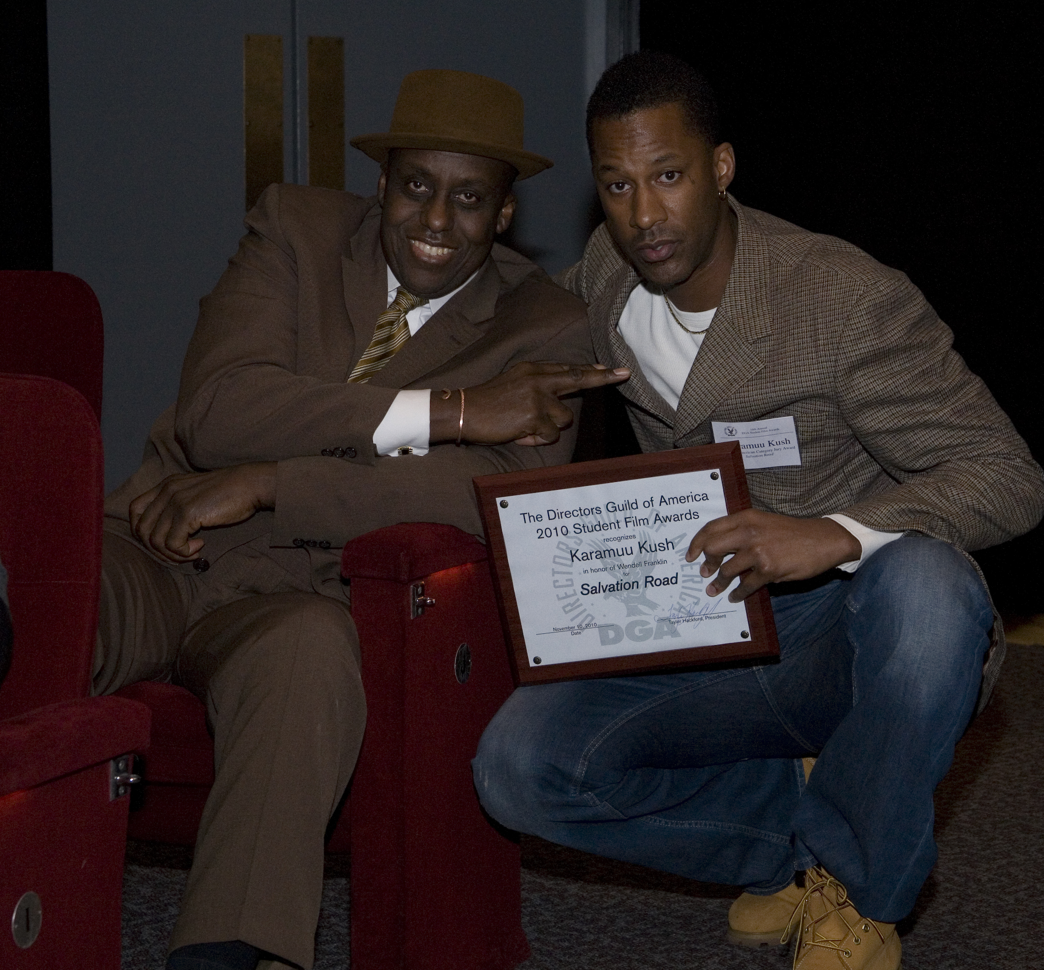 Bill Duke and Ka'ramuu Kush at DGA Student Film Awards, 2010
