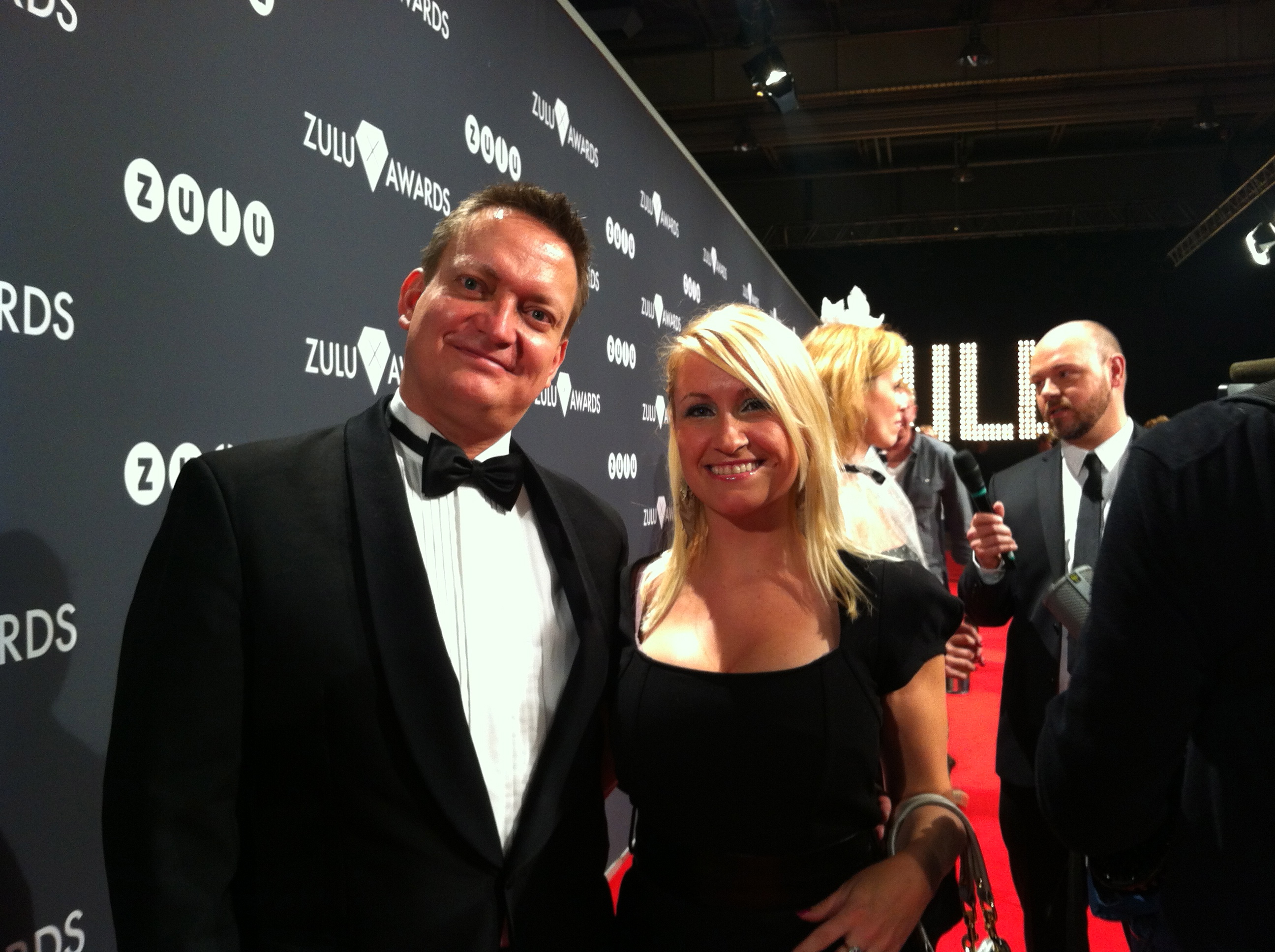 Maansson at the annual Zulu Awards 2012 with director Barbara Rothenborg