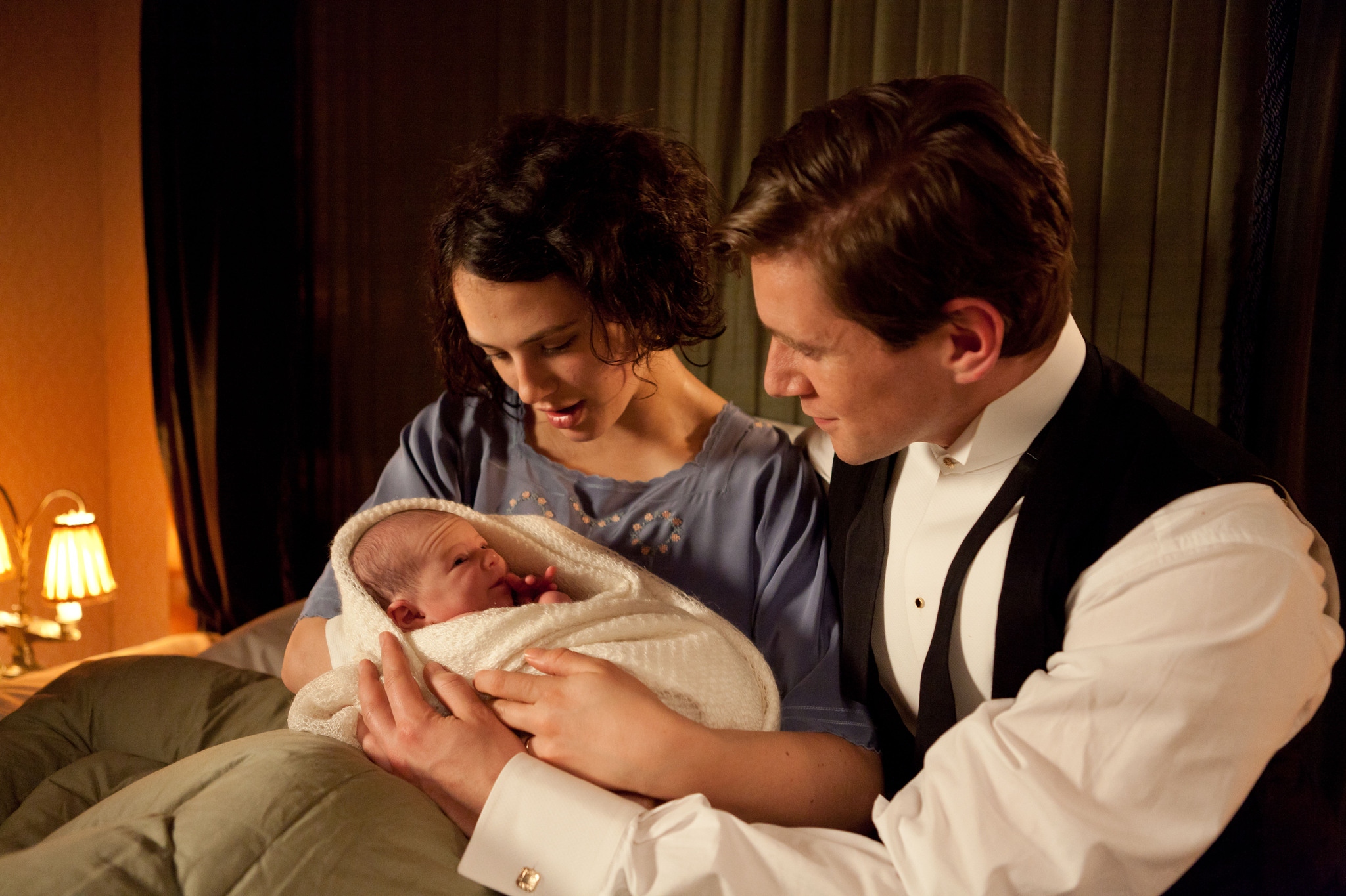 Still of Allen Leech and Jessica Brown Findlay in Downton Abbey (2010)