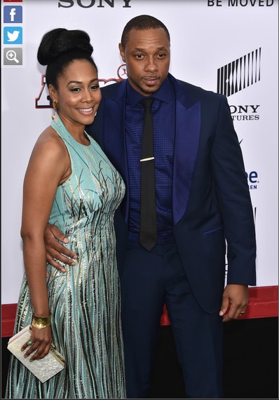 Simone and Dorian Missick at the Annie Premiere