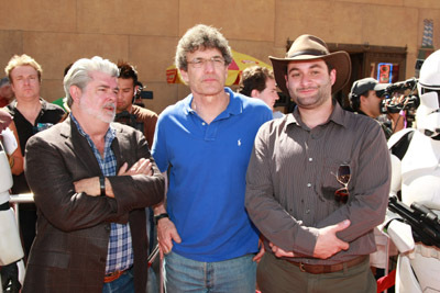George Lucas, Alan Horn and Dave Filoni at event of Star Wars: The Clone Wars (2008)