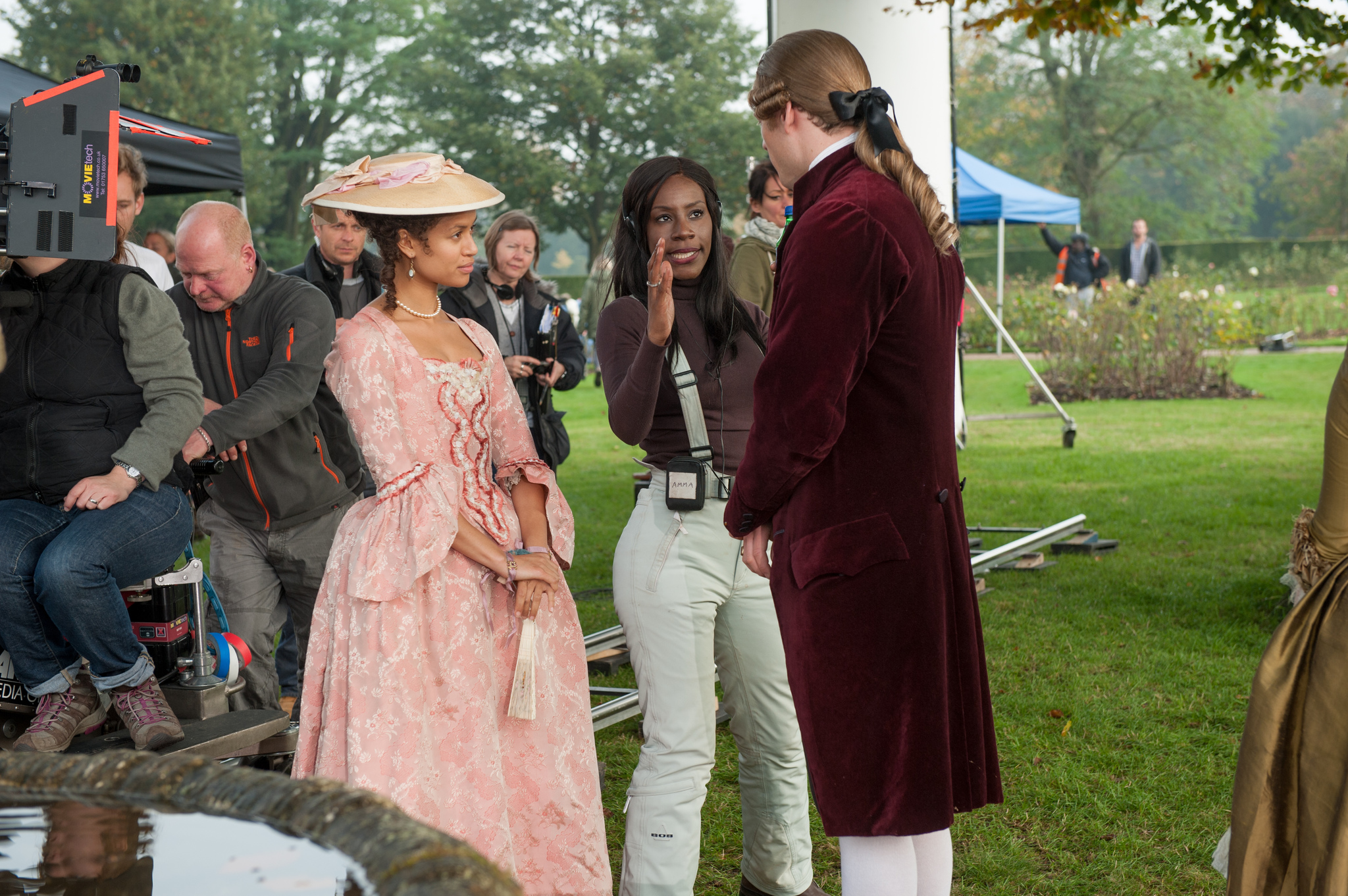 Amma Asante, Gugu Mbatha-Raw and Sam Reid in Belle (2013)