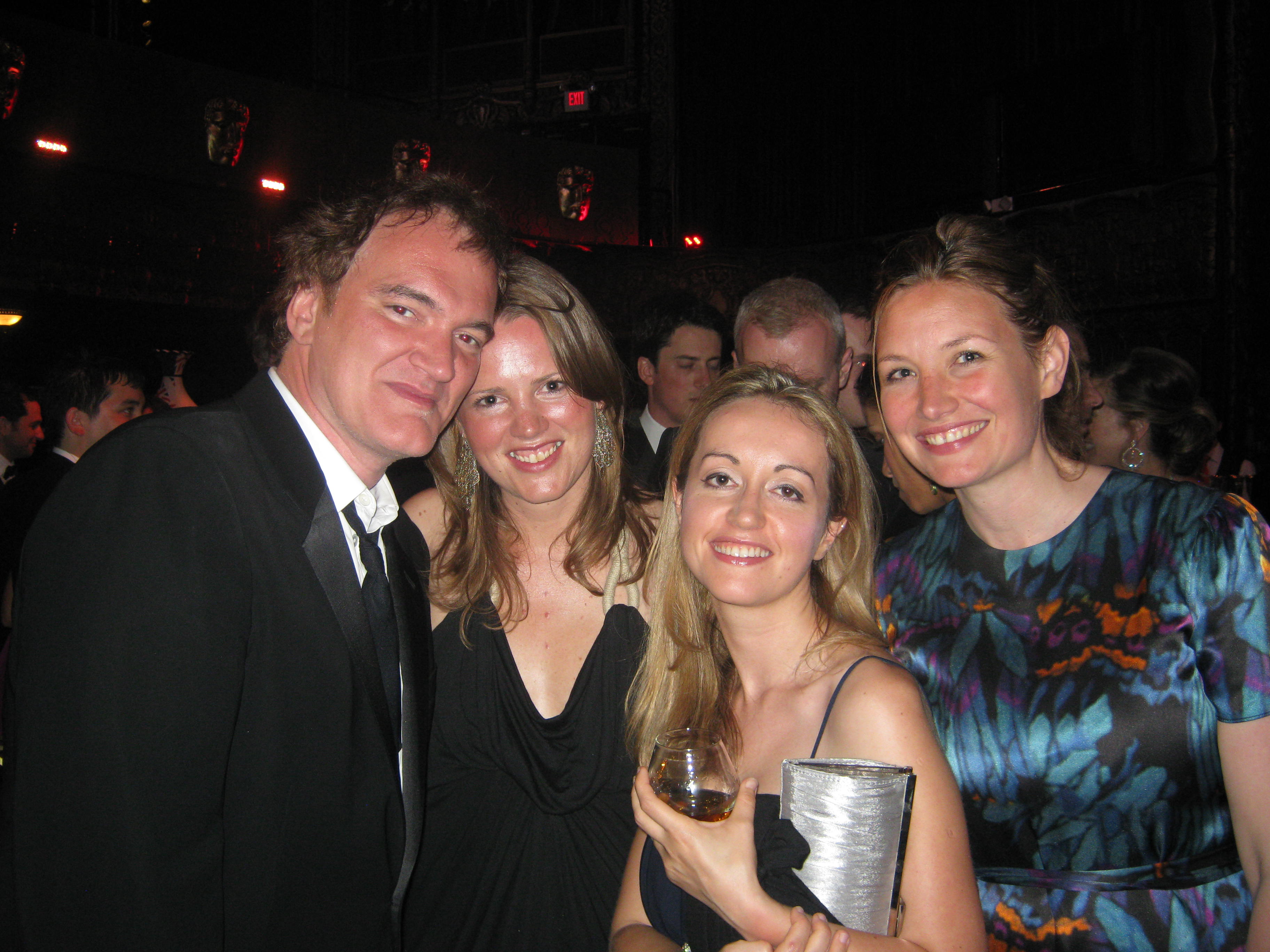 Quentin Tarantino, Debs Paterson, Sabrina Doyle and Kate Solomon at inaugural BAFTA Brits to Watch event at Belasco Theater in Los Angeles.