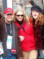 Sean Astin, actress Jodi Lafreniere, actress Teresa Bianca Sciortino in Park City, Utah for Sundance 2003