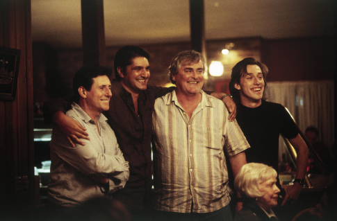 Still of Gabriel Byrne, John Howard, Stelios Yiakmis and Simon Stone in Jindabyne (2006)