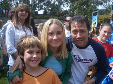 David and his sister, Madison, with Rob Schneider, at 