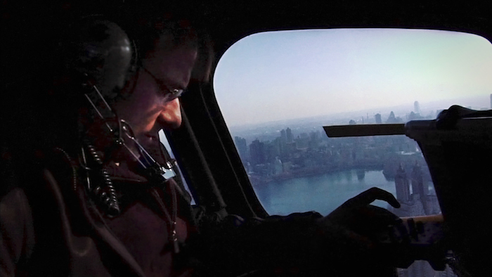 Carlos Ferrer filming from a helicopter over New York City for Retina (2014)