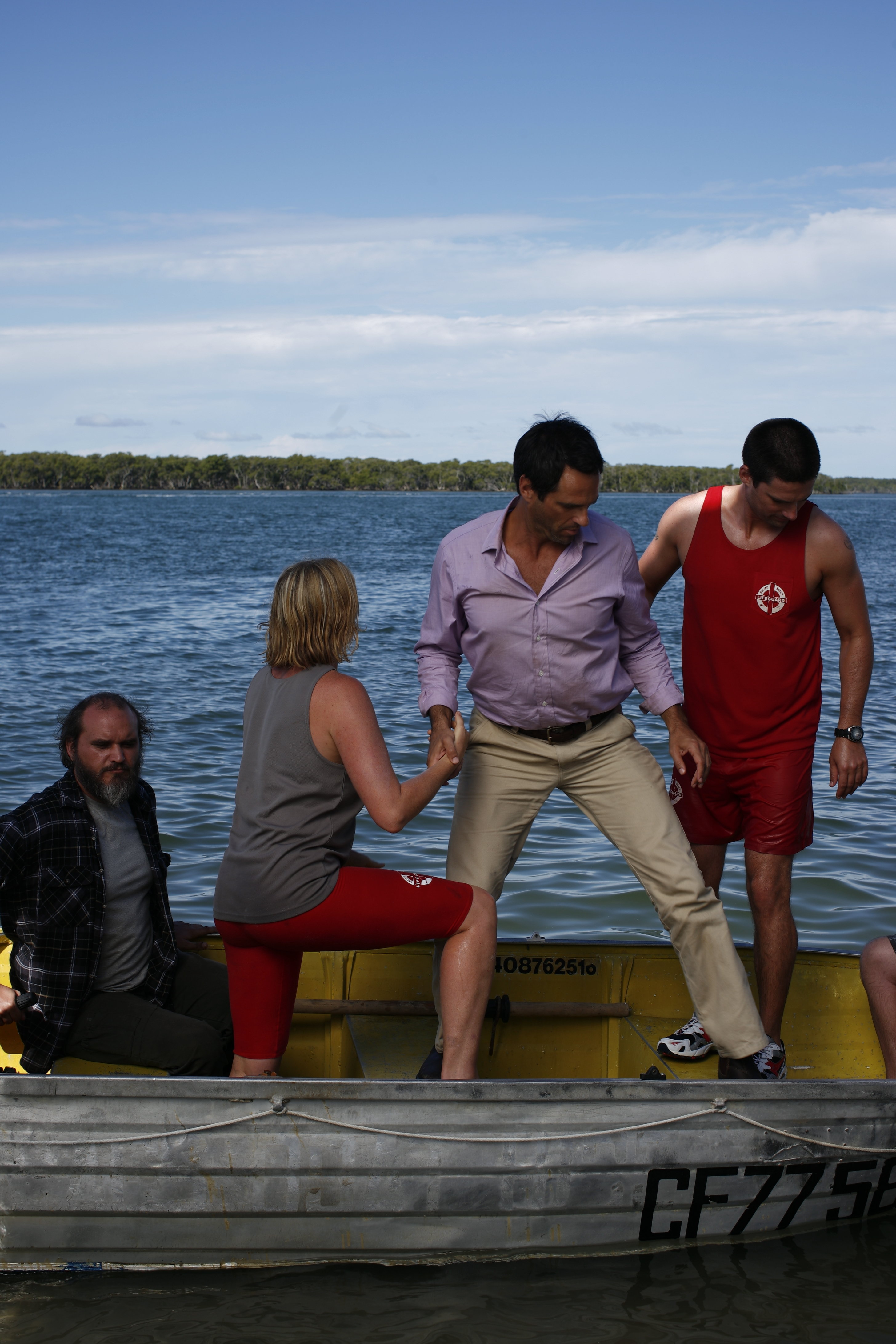 Renee Bowen, Warren Christie and Jeff Gannon in Malibu Shark Attack (2009)