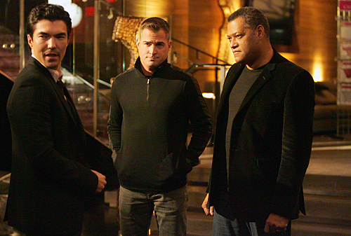 Still of Laurence Fishburne, George Eads and Ian Anthony Dale in CSI kriminalistai (2000)