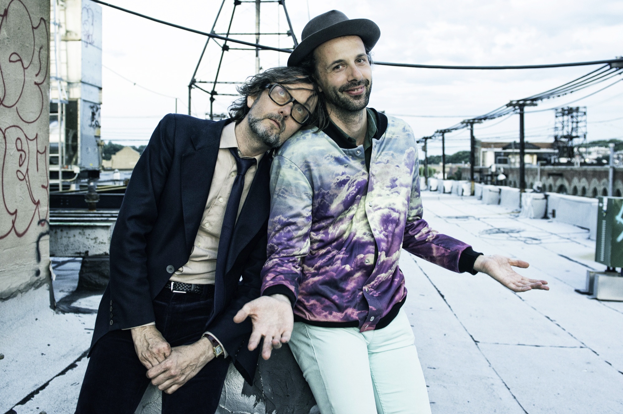 Jarvis Cocker & Florian Habicht. Rooftop Films Summer Series, Sunset Park, Brooklyn NYC 2014