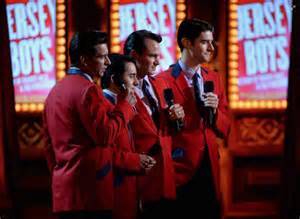 Matt Bogart and the Broadway cast of Jersey Boys perform at the 67th Annual Tony Awards.