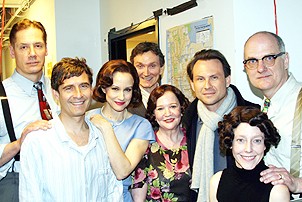 Rachel Harker with fellow cast members of 