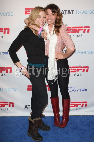 Julie Mond and Angela Trimbur attend ESPN AT&T U-verse Lounge in Park City Utah.