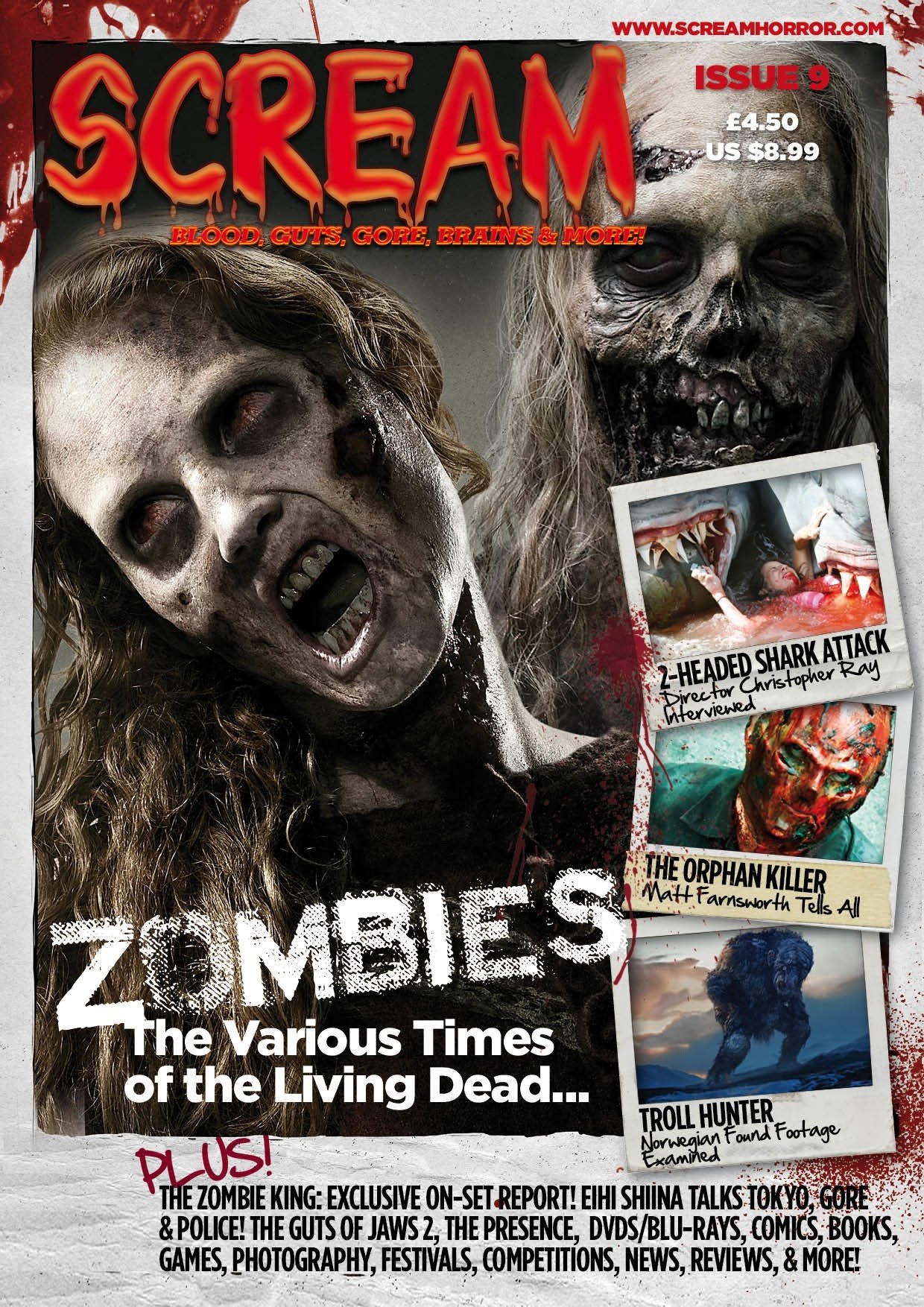 The Orphan Killer on the cover of Scream Magazine UK. Creator Matt Farnsworth interviewed inside.