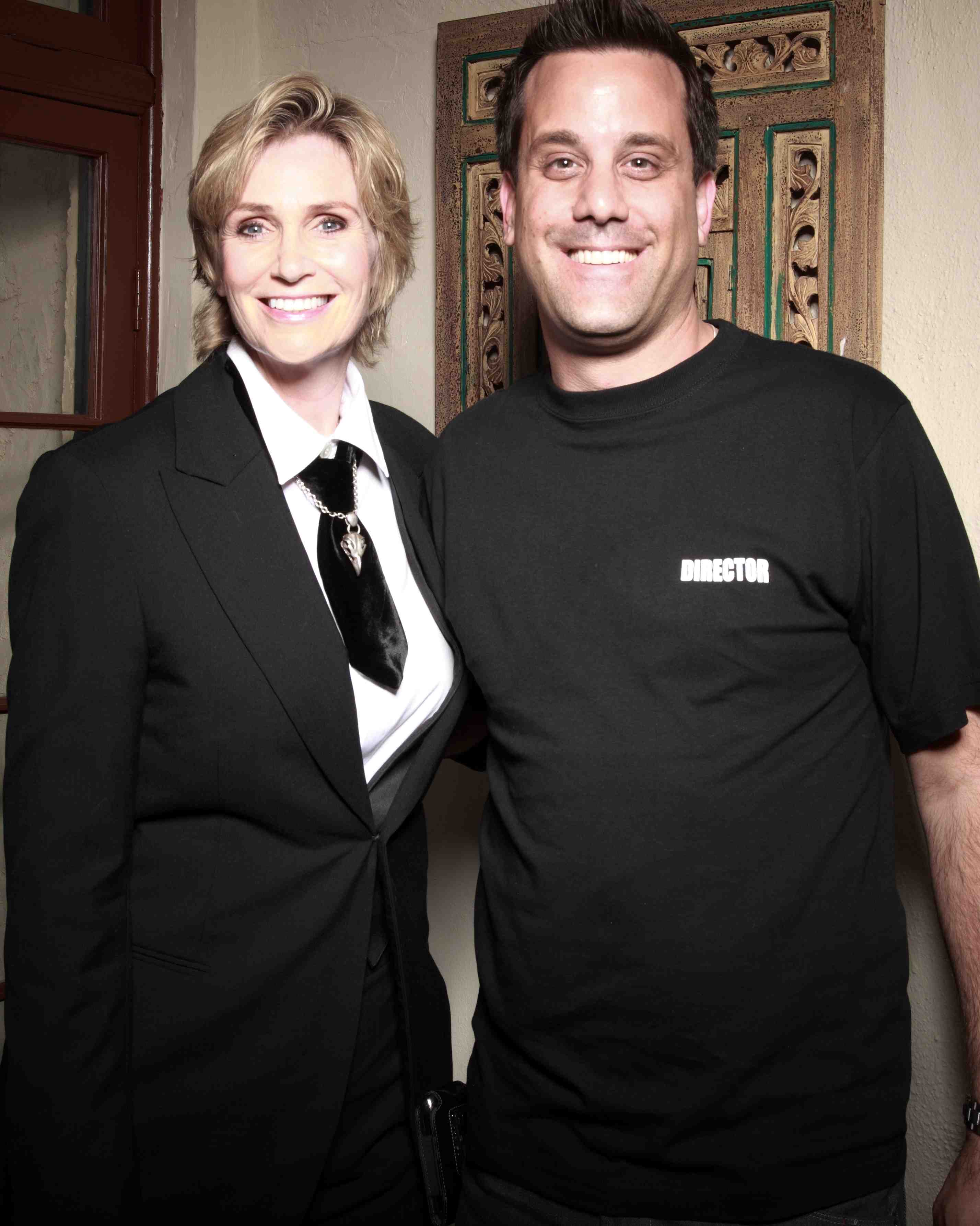 Daniel with Jane Lynch at the Diamond Baby Video shoot- May 2011