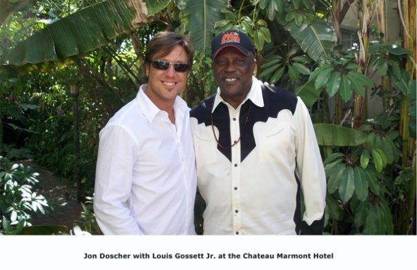 Actors Jon Doscher and Louis Gossett Jr. at the Chateau Marmont Hollywood, CA March 2009.