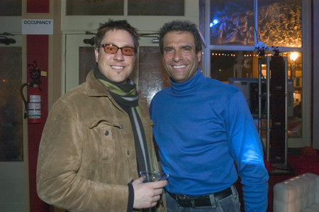 Jon Doscher with Jerry Penacoli at the 2004 Sundance Film Festival.