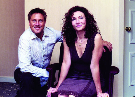 Jon Doscher with Mary Steenburgen at the 2003 Toronto Film Festival.