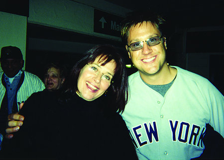 Lorraine Bracco with Jon Doscher at the World Series.