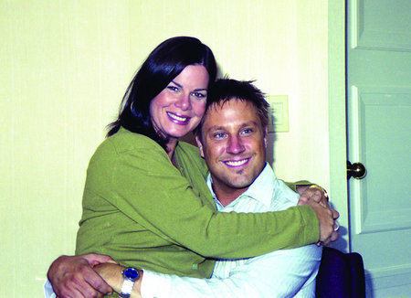 Marcia Gay Harden and Jon Doscher at the 2003 Toronto Film Festival.