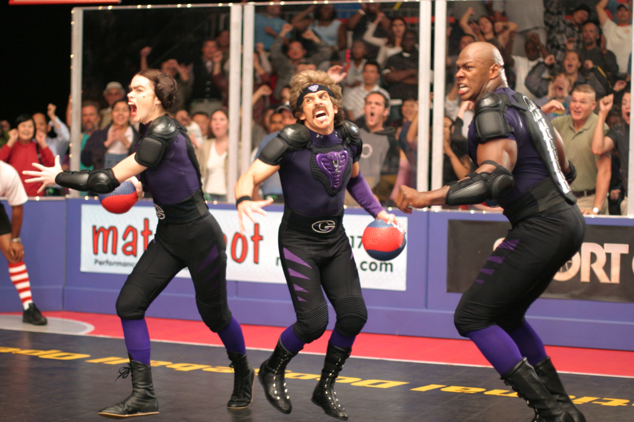 Still of Ben Stiller, Missi Pyle and Jamal Duff in Dodgeball: A True Underdog Story (2004)