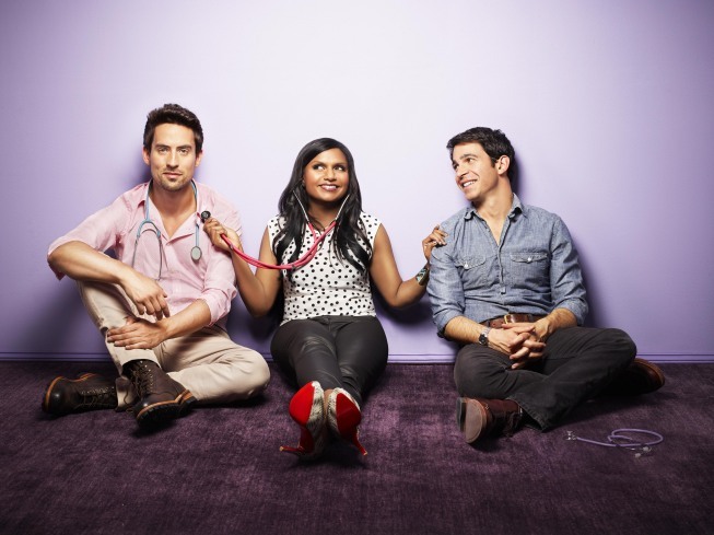 Still of Chris Messina, Mindy Kaling and Ed Weeks in The Mindy Project (2012)