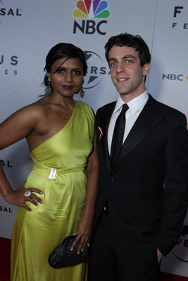 B.J. Novak and Mindy Kaling