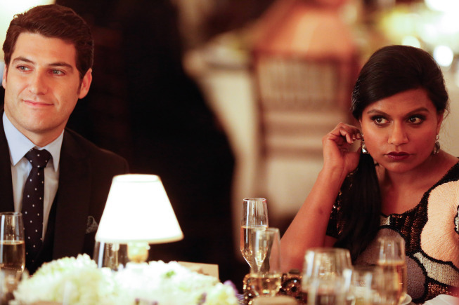 Still of Adam Pally and Mindy Kaling in The Mindy Project (2012)