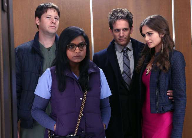 Still of Ike Barinholtz, Glenn Howerton and Mindy Kaling in The Mindy Project (2012)