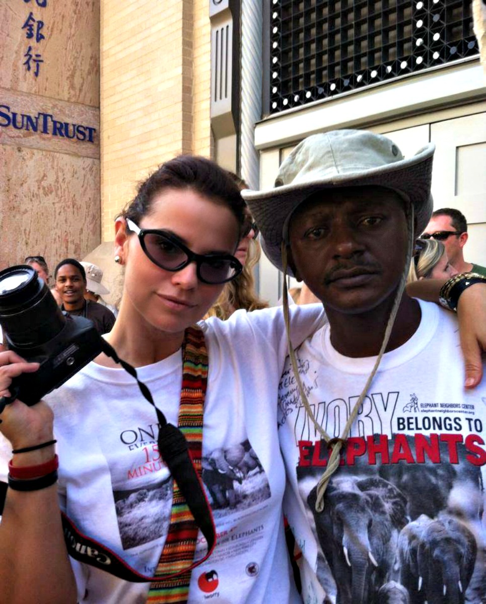 International March for Elephants with Jim Justus Nyamu and Christina LaMonica in Washington, D.C.