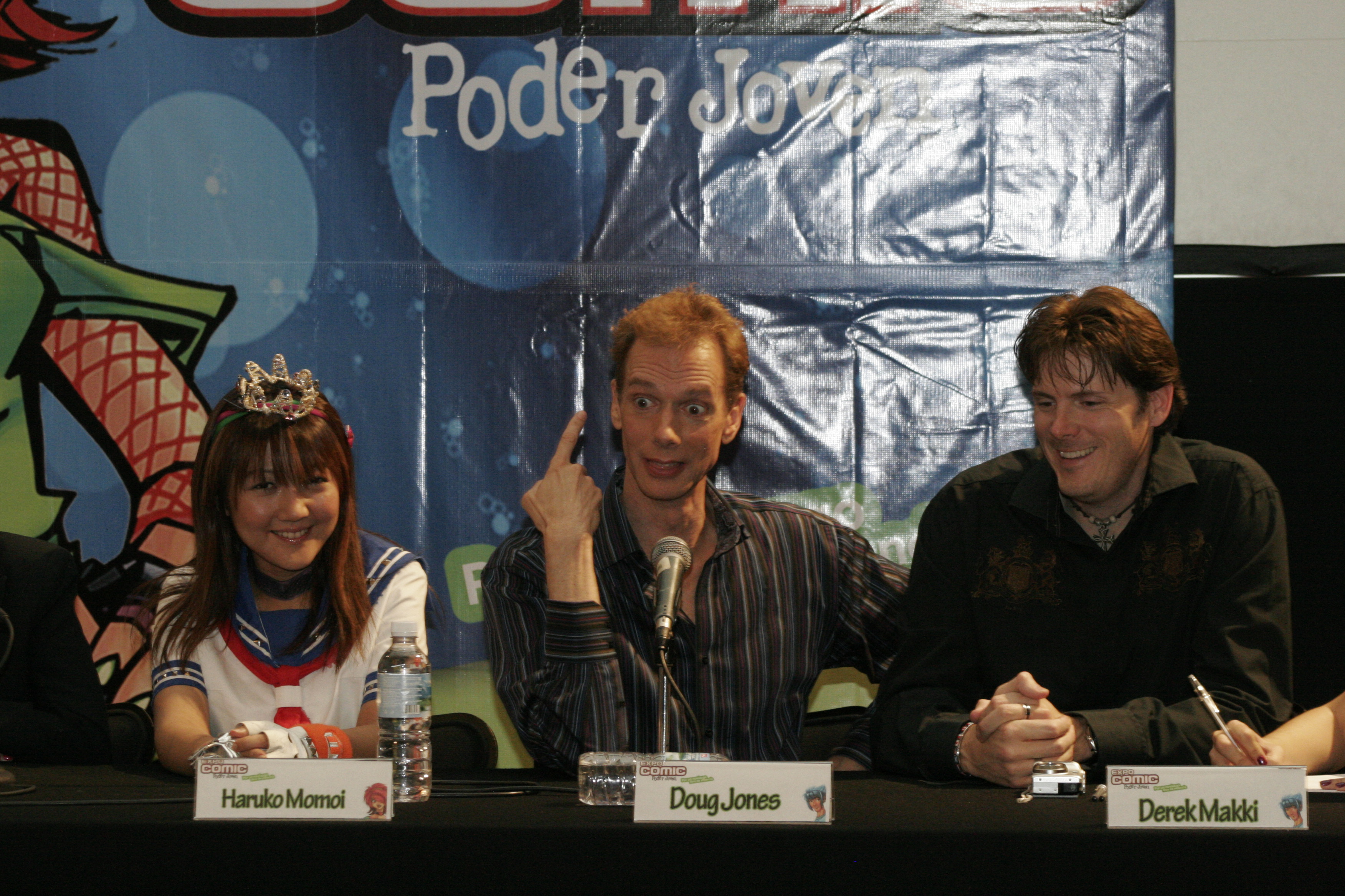 Actors Doug Jones and Derek Maki during a press junket in Mexico. Derek was promoting his comic book I, OF THE WOLF.