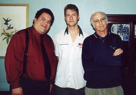 (L-R) Jeff Garlin, Zachary Urbina, and Larry David.