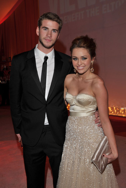Miley Cyrus and Liam Hemsworth at event of The 82nd Annual Academy Awards (2010)