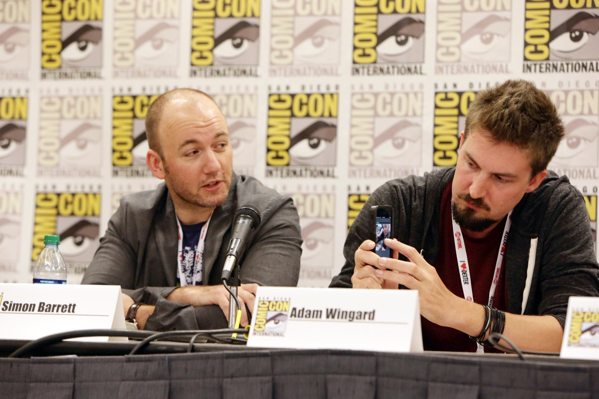 Adam Wingard and Simon Barrett at event of You're Next (2011)