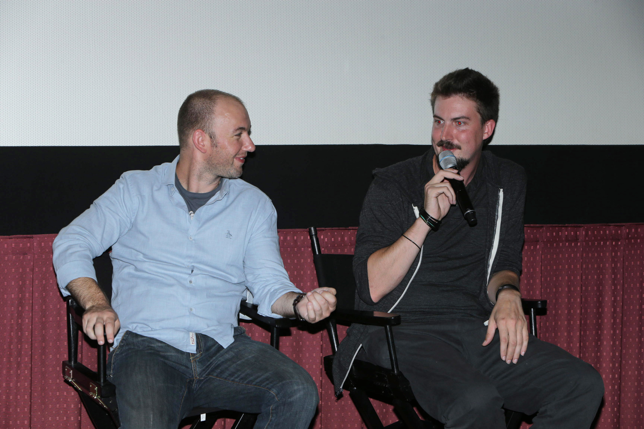 Adam Wingard and Simon Barrett at event of You're Next (2011)