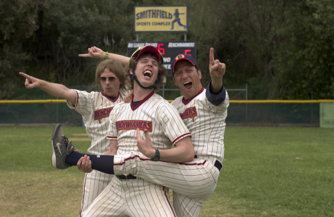 Still of Rob Schneider, David Spade and Jon Heder in The Benchwarmers (2006)