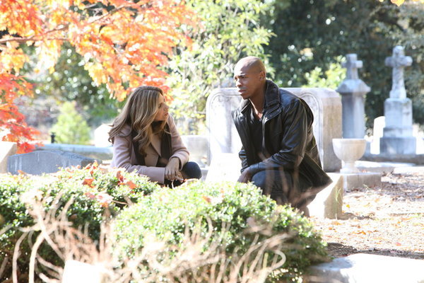 Still of Callie Thorne and Mehcad Brooks in Necessary Roughness (2011)