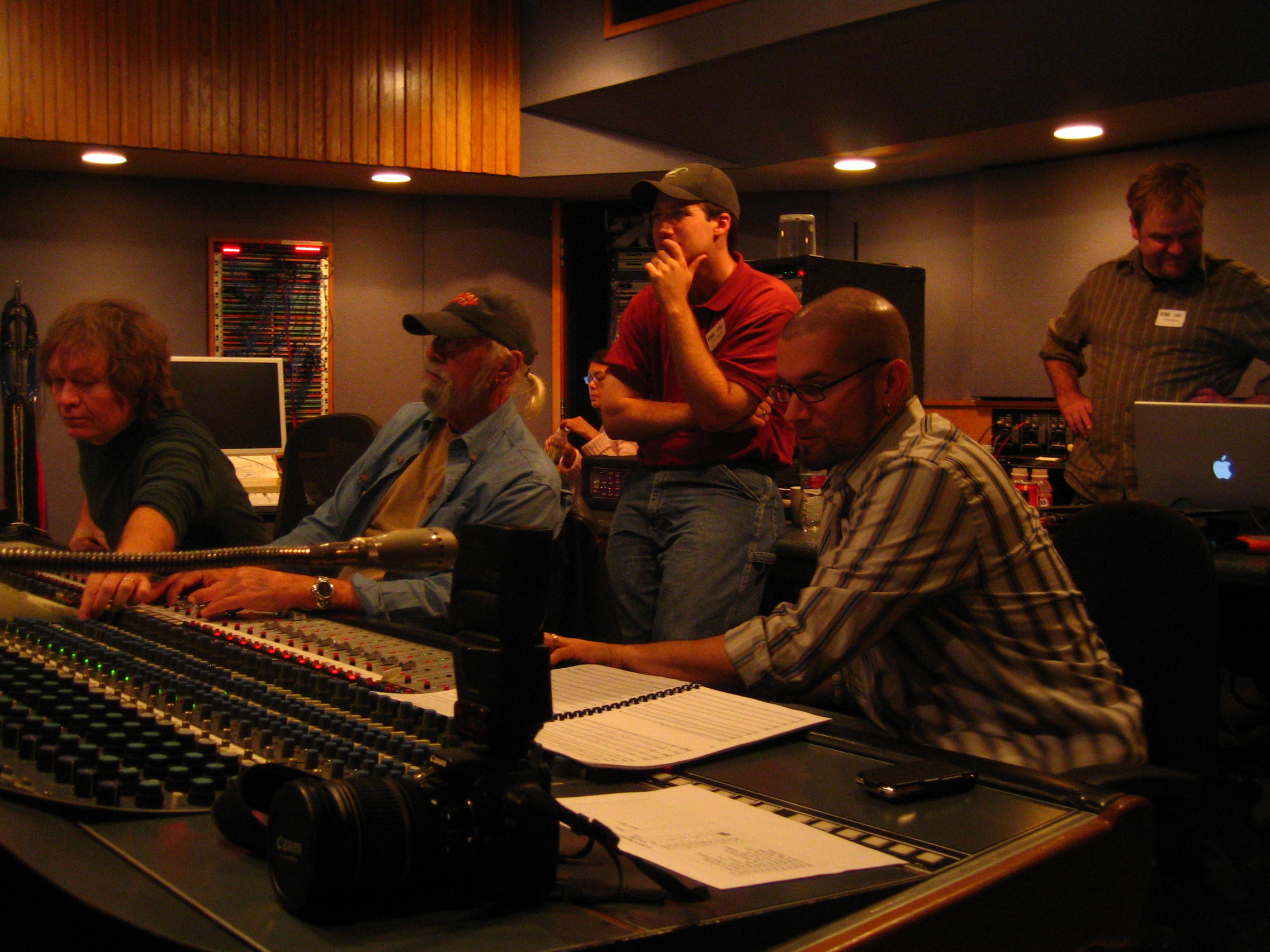 Recording the soundtrack to Lost Crossing at Capital Records with composer Kevin Riepl.