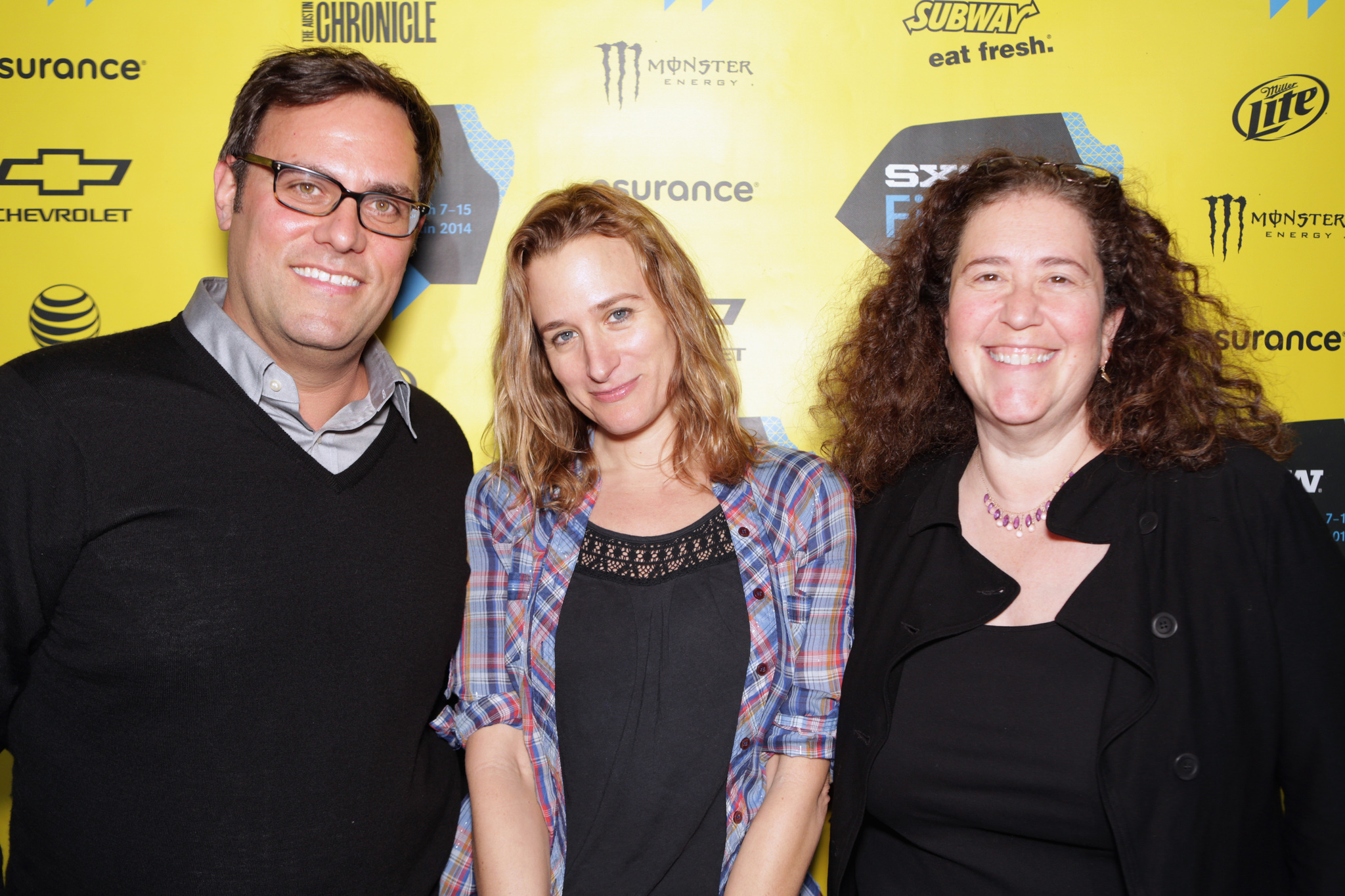 Margaret Brown, Julie Goldman and Jeff Skoll at event of The Great Invisible (2014)