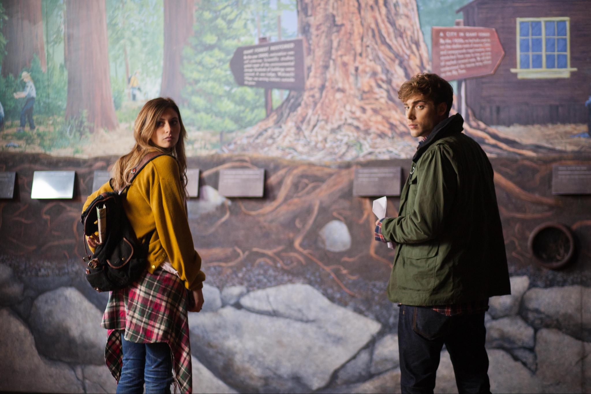 Still of Aly Michalka and Dustin Milligan in Sequoia (2014)