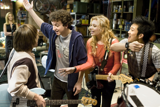 Still of Lisa Kudrow, Gaelan Connell, Aly Michalka and Tim Jo in Bandslam (2009)