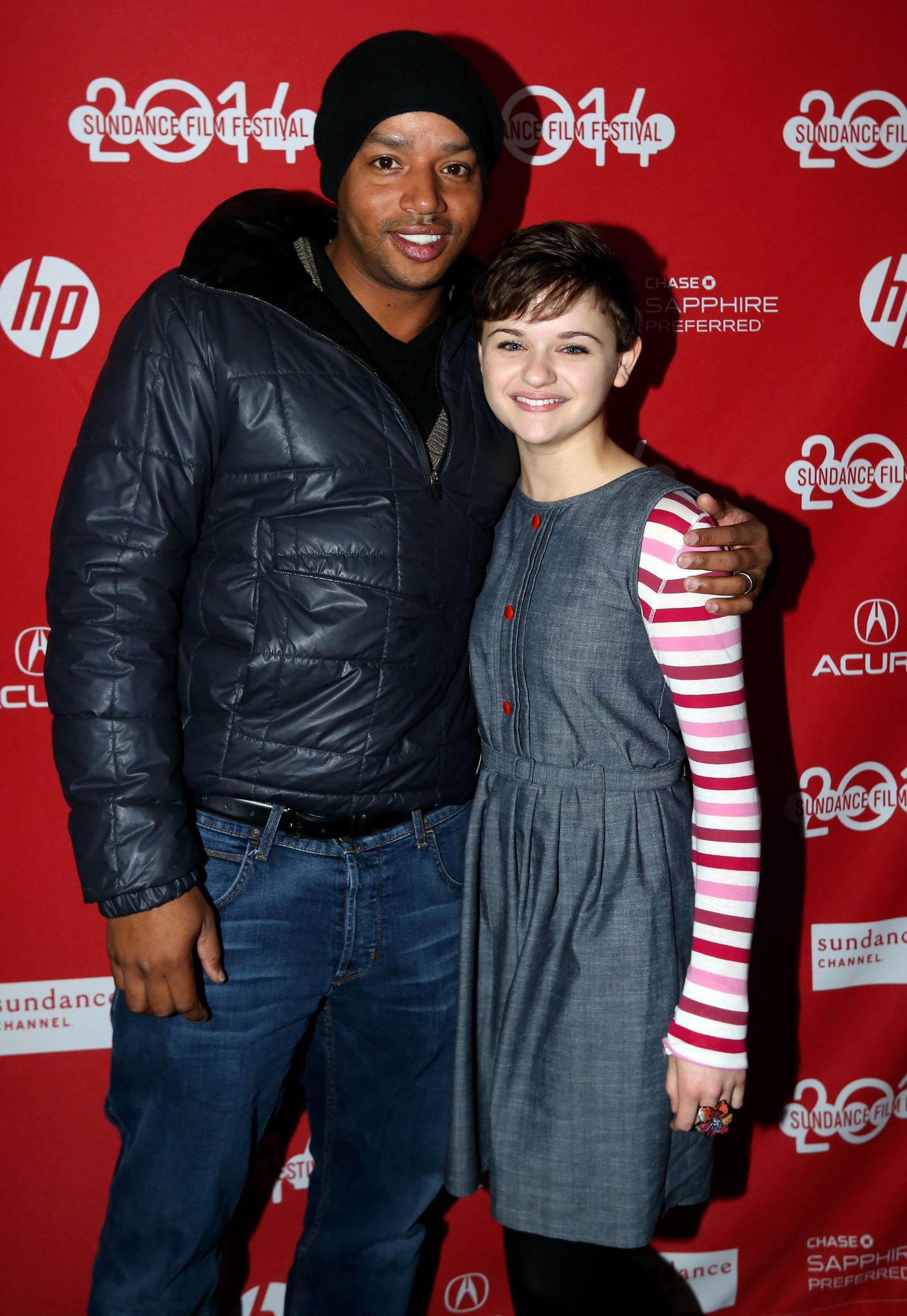 Donald Faison and Joey King at event of Wish I Was Here (2014)