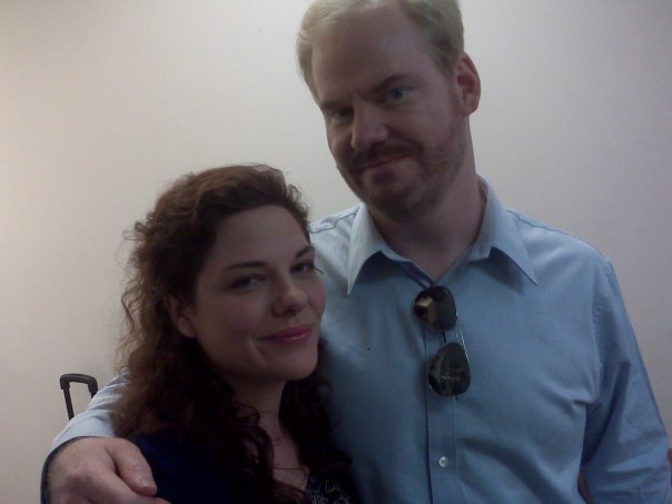 with Jim Gaffigan on the set of Law & Order