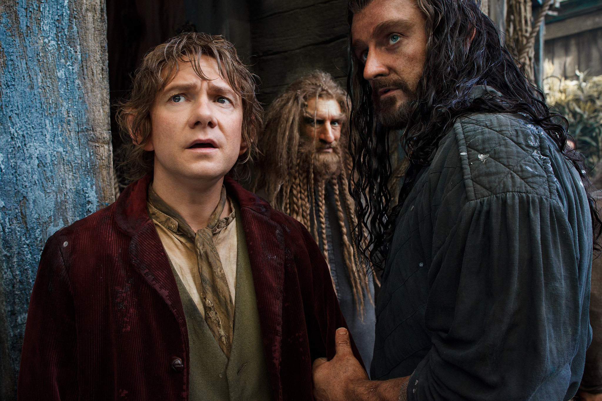 Still of Richard Armitage, Jed Brophy and Martin Freeman in Hobitas: Smogo dykyne (2013)