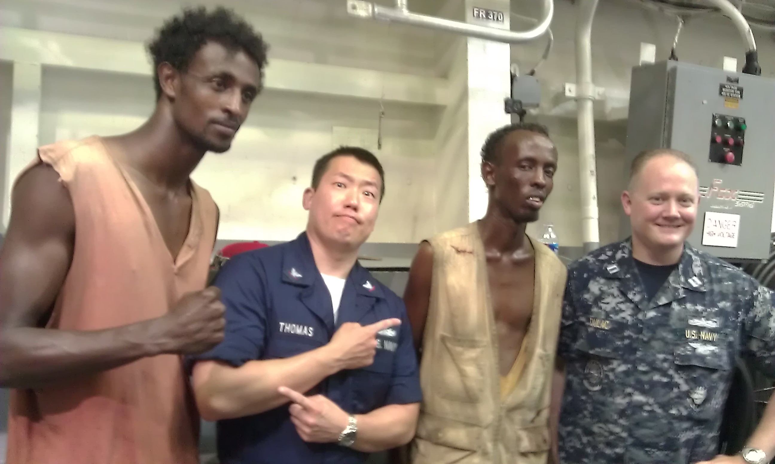 Being goofy BTS of CAPTAIN PHILLIPS.