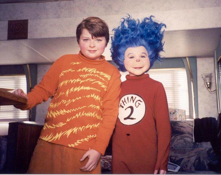 Brittany Oaks and Spencer Breslin on set of The Cat in the Hat