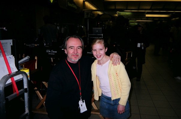 On set of Red Eye with Director Wes Craven