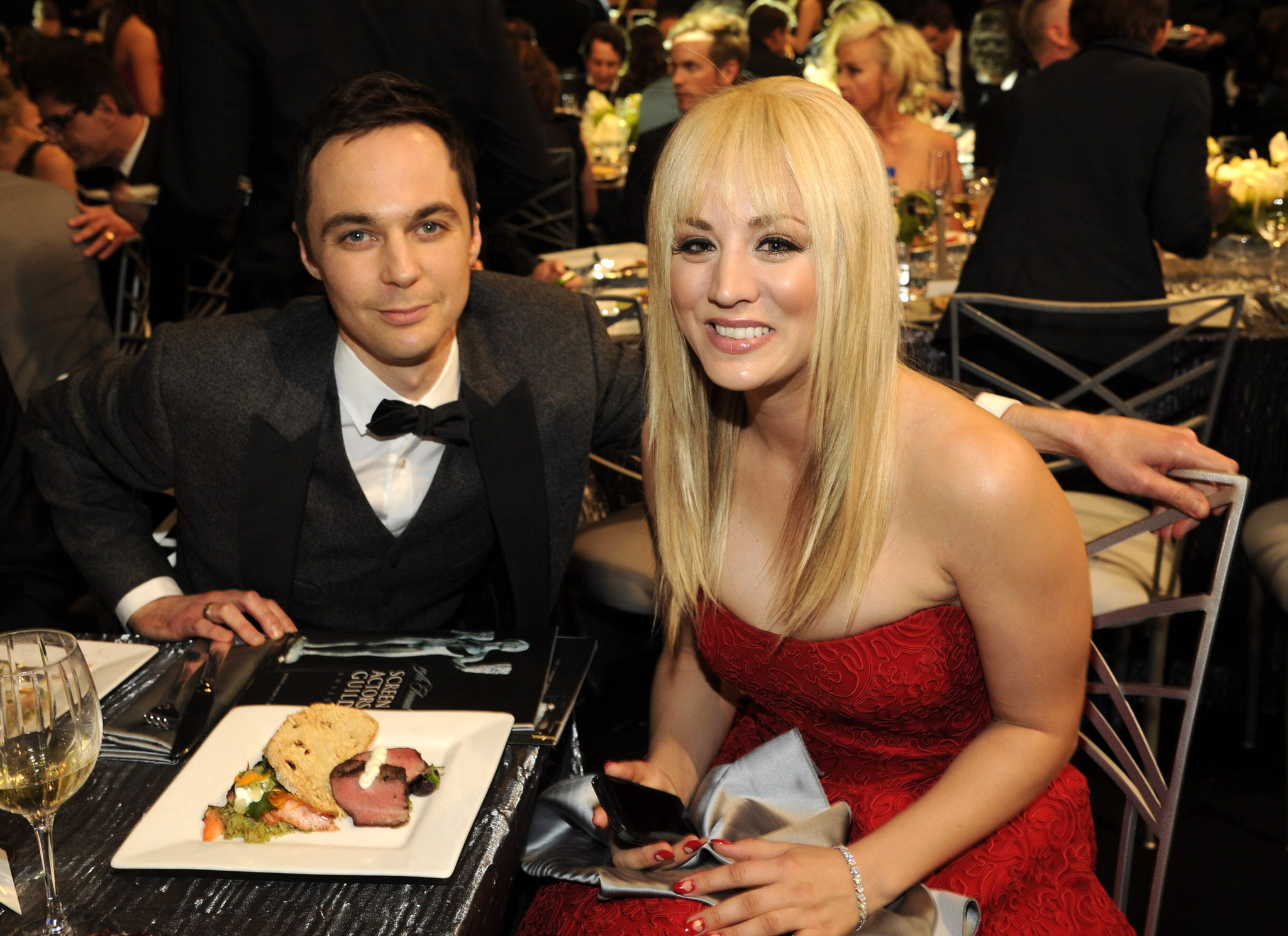 Kaley Cuoco and Jim Parsons